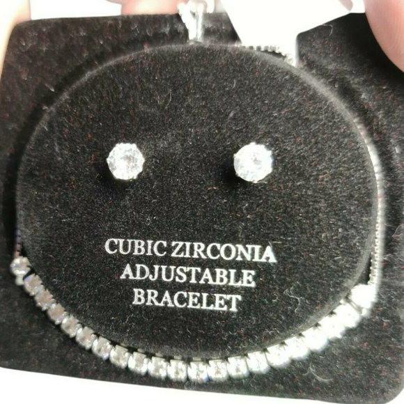 Giani Bernini Bracelet & Earring Set. Sterling Silver and Cubic Zirconia - Picture 6 of 7